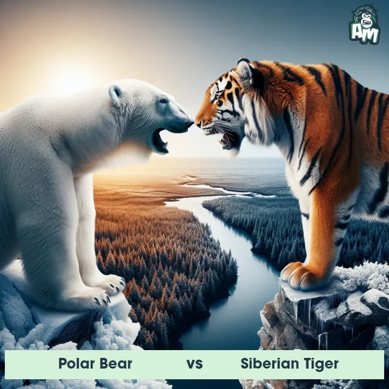 Polar Bear vs Siberian Tiger, Screaming, Siberian Tiger On The Offense - Animal Matchup