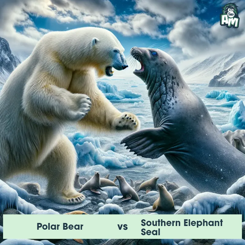 Polar Bear vs Southern Elephant Seal, Battle, Southern Elephant Seal On The Offense - Animal Matchup