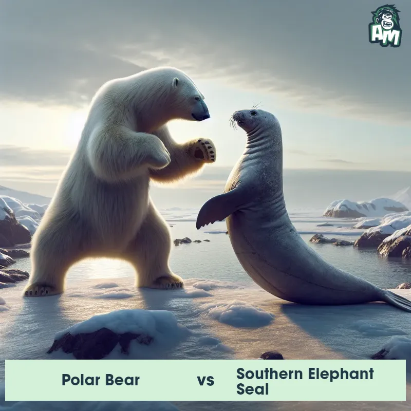 Polar Bear vs Southern Elephant Seal, Dance-off, Polar Bear On The Offense - Animal Matchup
