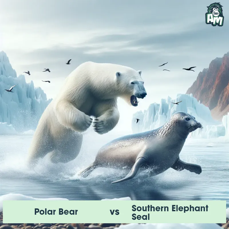Polar Bear vs Southern Elephant Seal, Race, Polar Bear On The Offense - Animal Matchup