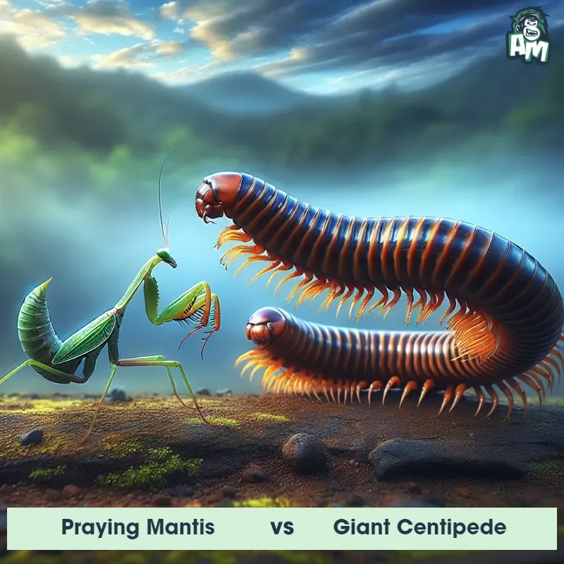 Praying Mantis vs Giant Centipede, Race, Giant Centipede On The Offense - Animal Matchup