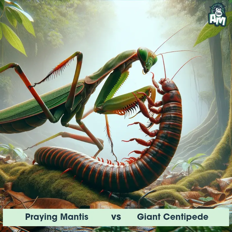 Praying Mantis vs Giant Centipede, Wrestling, Giant Centipede On The Offense - Animal Matchup