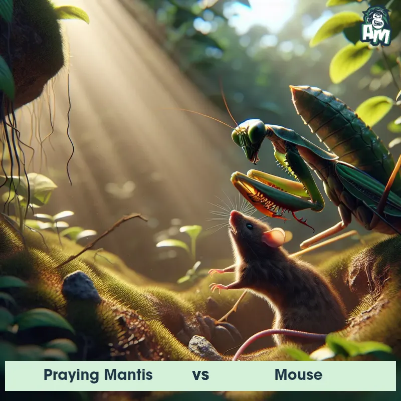 Praying Mantis vs Mouse, Battle, Praying Mantis On The Offense - Animal Matchup