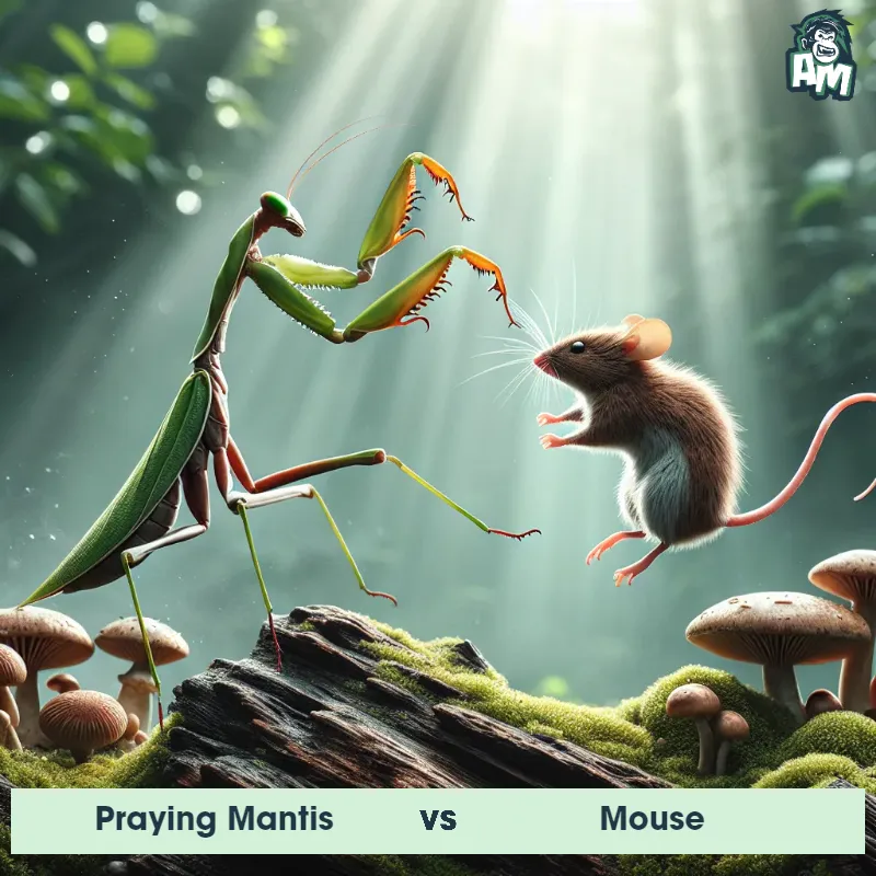 Praying Mantis vs Mouse, Karate, Praying Mantis On The Offense - Animal Matchup
