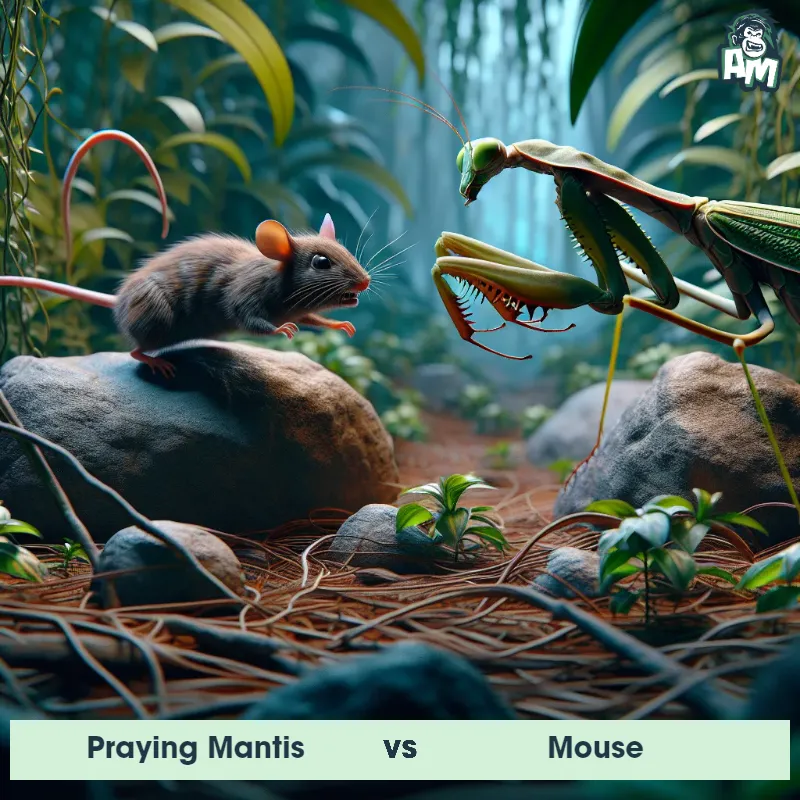Praying Mantis vs Mouse, Race, Mouse On The Offense - Animal Matchup