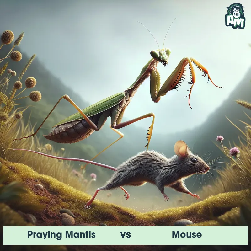 Praying Mantis vs Mouse, Race, Praying Mantis On The Offense - Animal Matchup