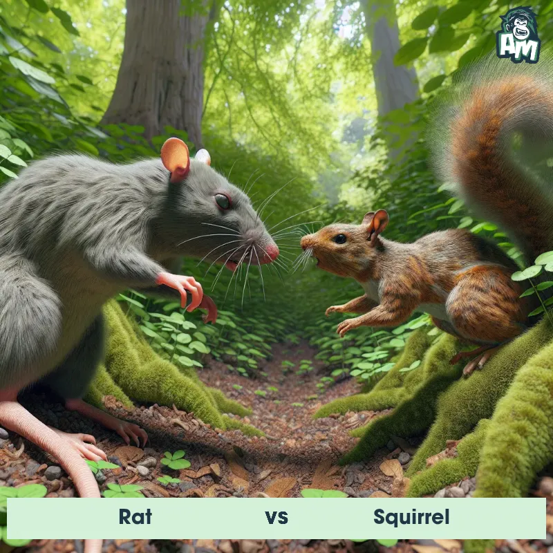 Rat vs Squirrel, Fight, Rat On The Offense - Animal Matchup
