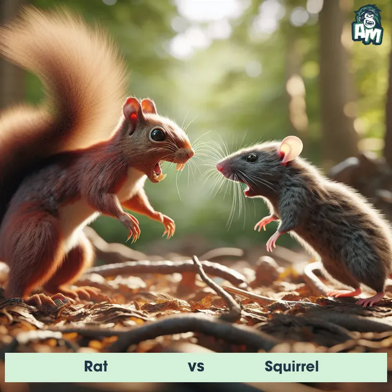 Rat vs Squirrel, Fight, Squirrel On The Offense - Animal Matchup
