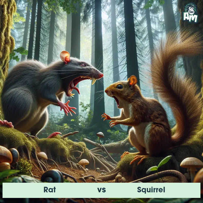 Rat vs Squirrel, Screaming, Rat On The Offense - Animal Matchup