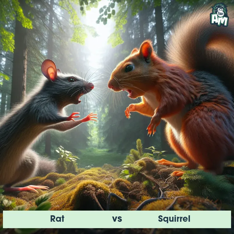 Rat vs Squirrel, Screaming, Squirrel On The Offense - Animal Matchup