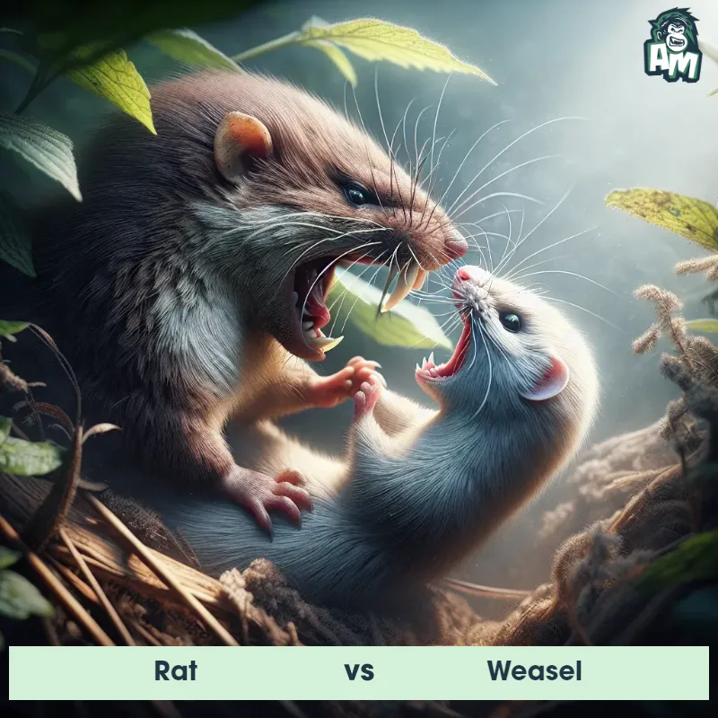 Rat vs Weasel, Fight, Weasel On The Offense - Animal Matchup