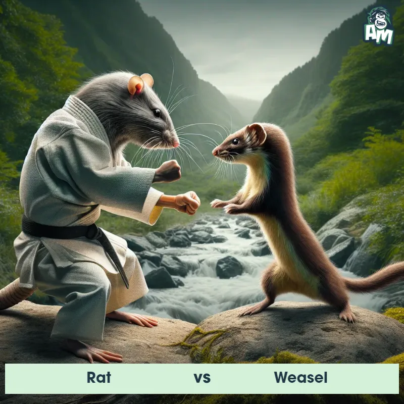 Rat vs Weasel, Karate, Rat On The Offense - Animal Matchup