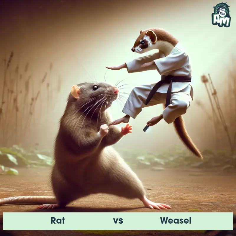Rat vs Weasel, Karate, Weasel On The Offense - Animal Matchup
