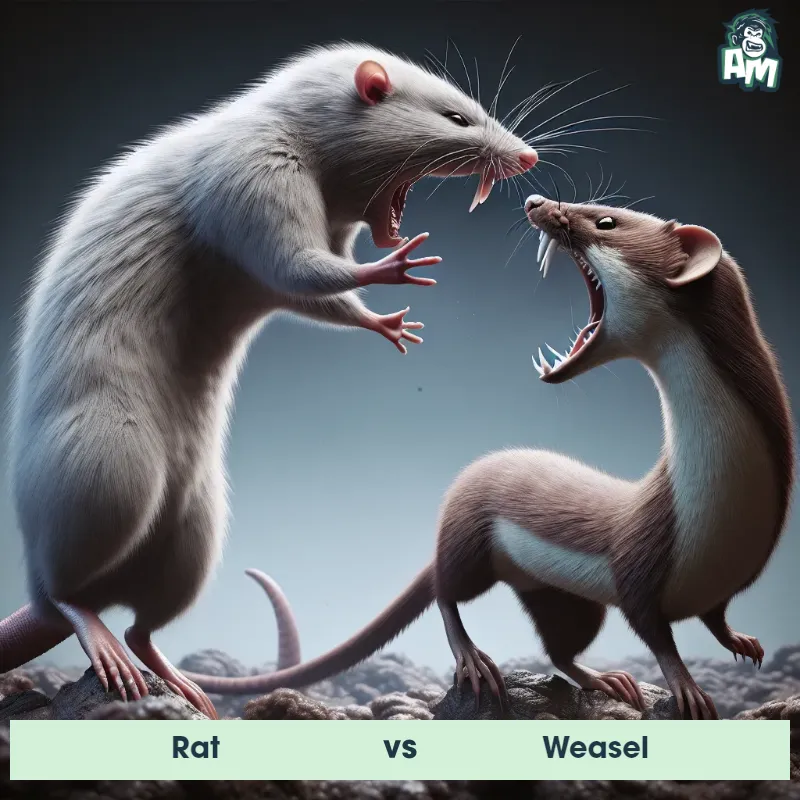 Rat vs Weasel, Screaming, Rat On The Offense - Animal Matchup