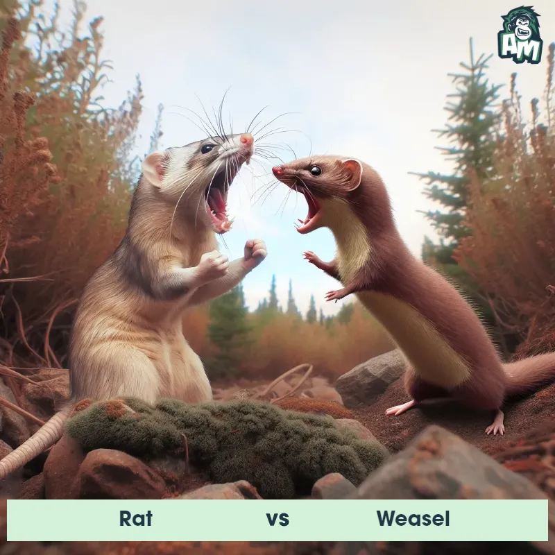 Rat vs Weasel, Screaming, Weasel On The Offense - Animal Matchup