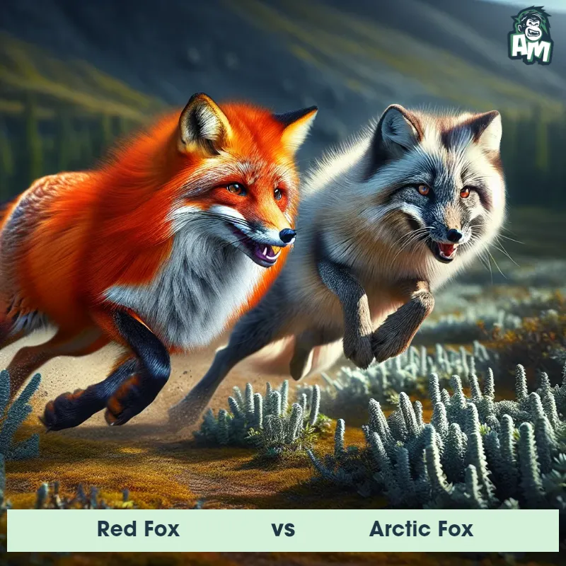 Red Fox vs Arctic Fox, Race, Arctic Fox On The Offense - Animal Matchup