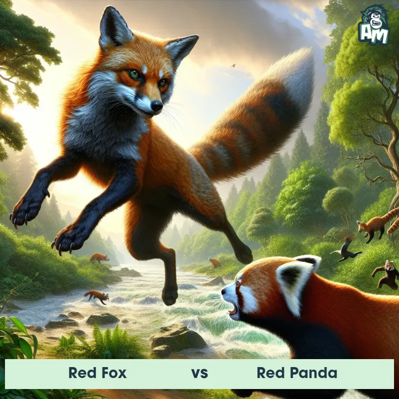 Red Fox vs Red Panda, Battle, Red Fox On The Offense - Animal Matchup