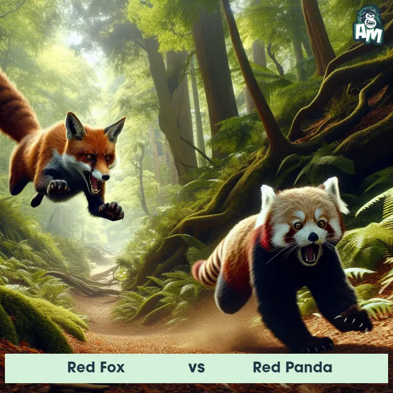 Red Fox vs Red Panda, Chase, Red Fox On The Offense - Animal Matchup