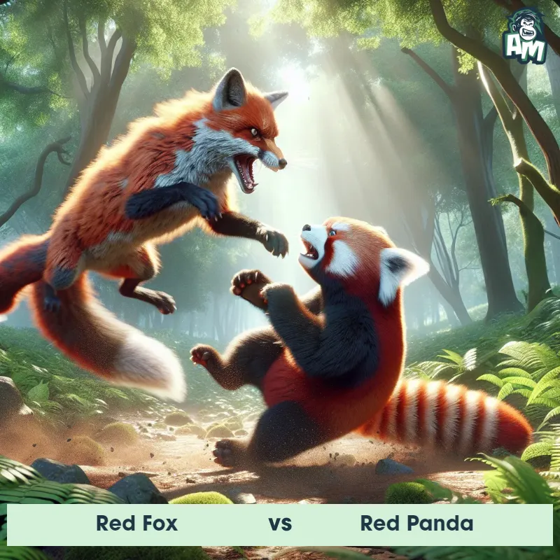 Red Fox vs Red Panda, Fight, Red Fox On The Offense - Animal Matchup