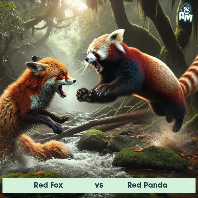 Red Fox vs Red Panda, Fight, Red Panda On The Offense - Animal Matchup