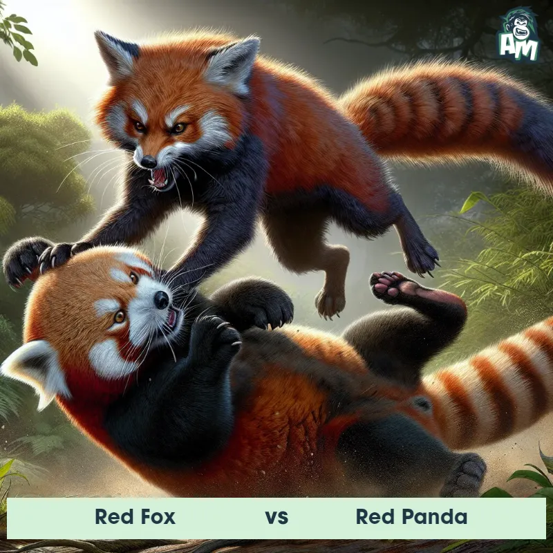 Red Fox vs Red Panda, Wrestling, Red Fox On The Offense - Animal Matchup