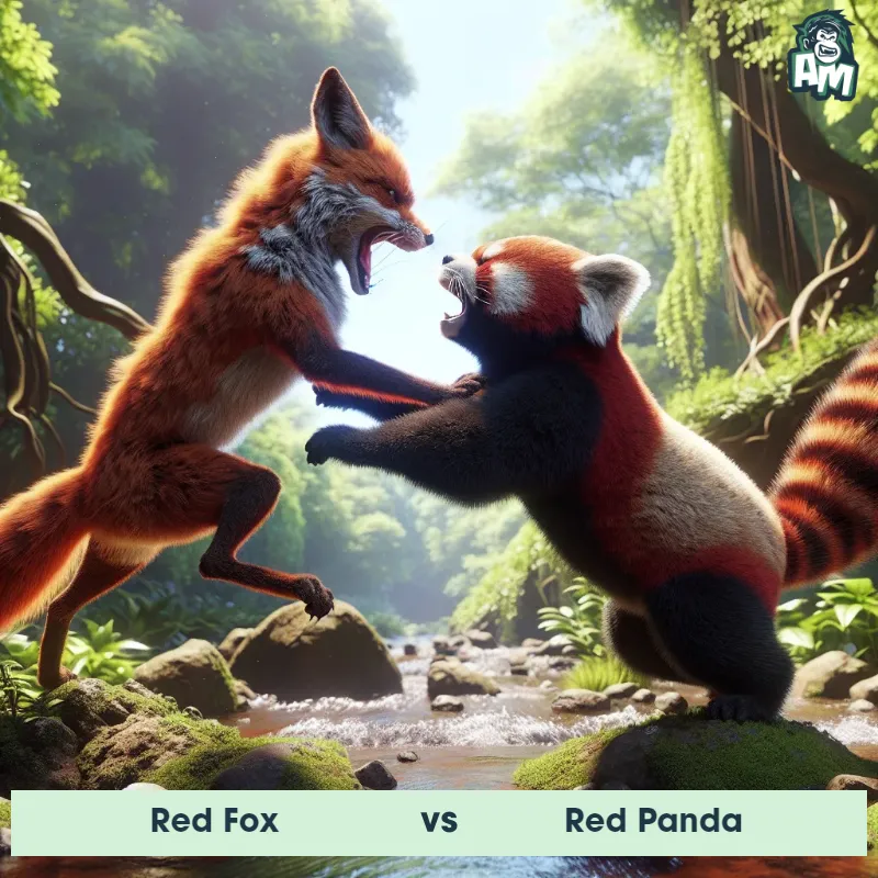 Red Fox vs Red Panda, Wrestling, Red Panda On The Offense - Animal Matchup