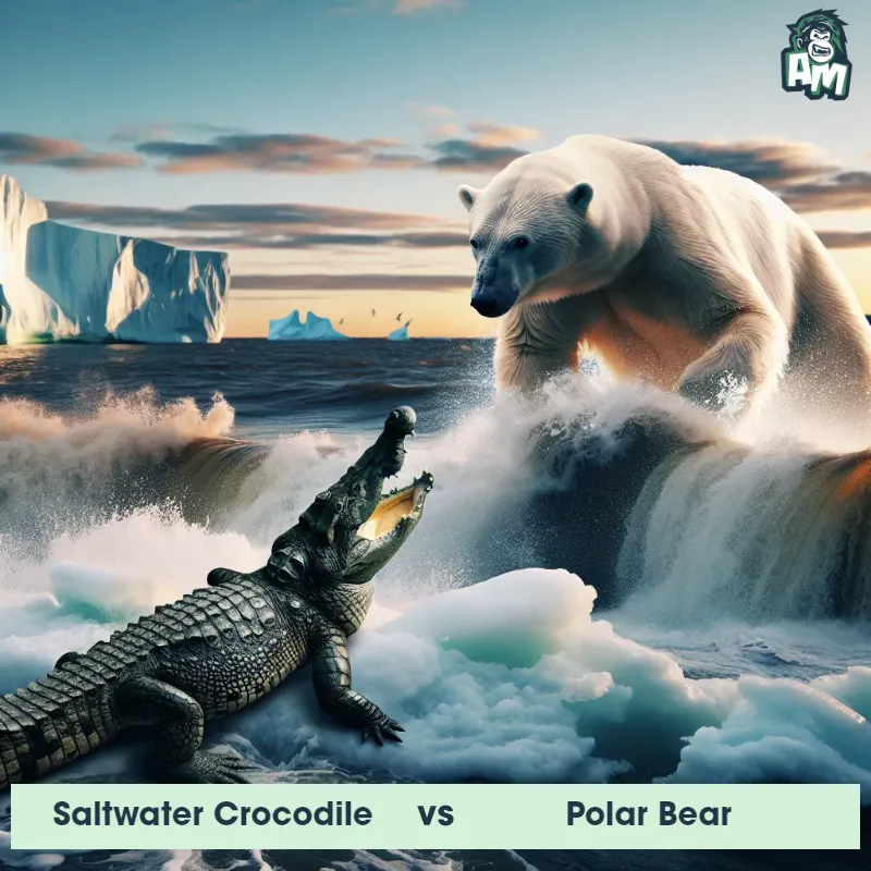 Saltwater Crocodile vs Polar Bear, Battle, Saltwater Crocodile On The Offense - Animal Matchup