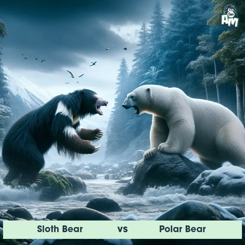 Sloth Bear vs Polar Bear, Battle, Sloth Bear On The Offense - Animal Matchup