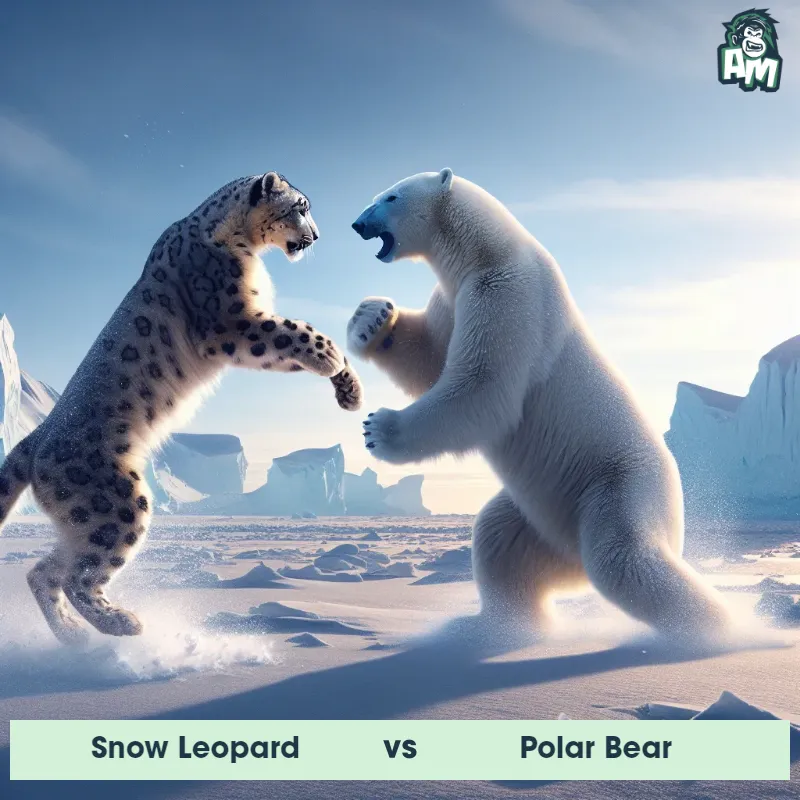 Snow Leopard vs Polar Bear, Dance-off, Polar Bear On The Offense - Animal Matchup