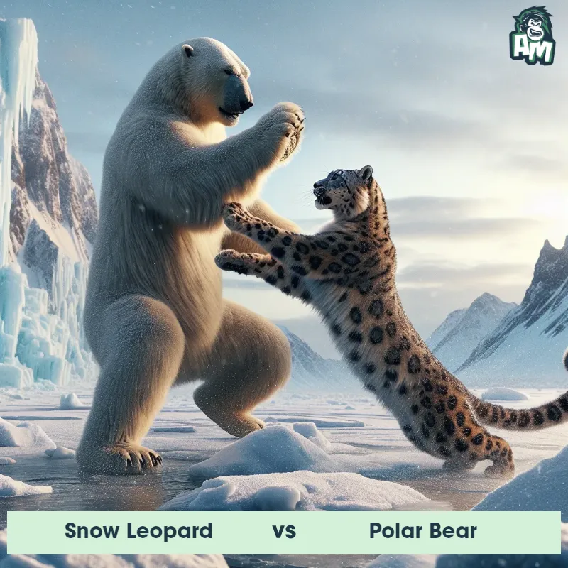 Snow Leopard vs Polar Bear, Karate, Polar Bear On The Offense - Animal Matchup