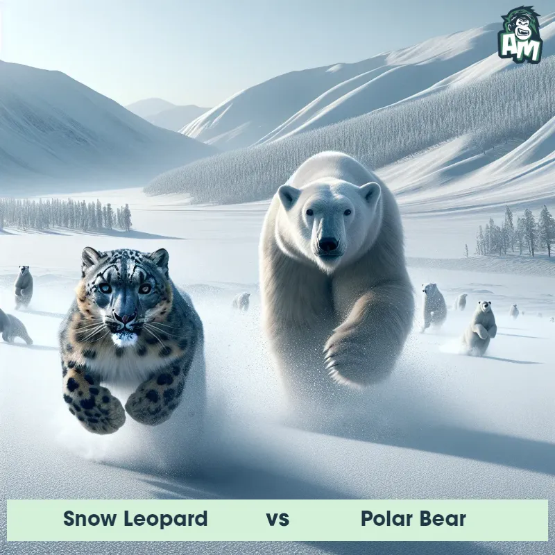 Snow Leopard vs Polar Bear, Race, Snow Leopard On The Offense - Animal Matchup