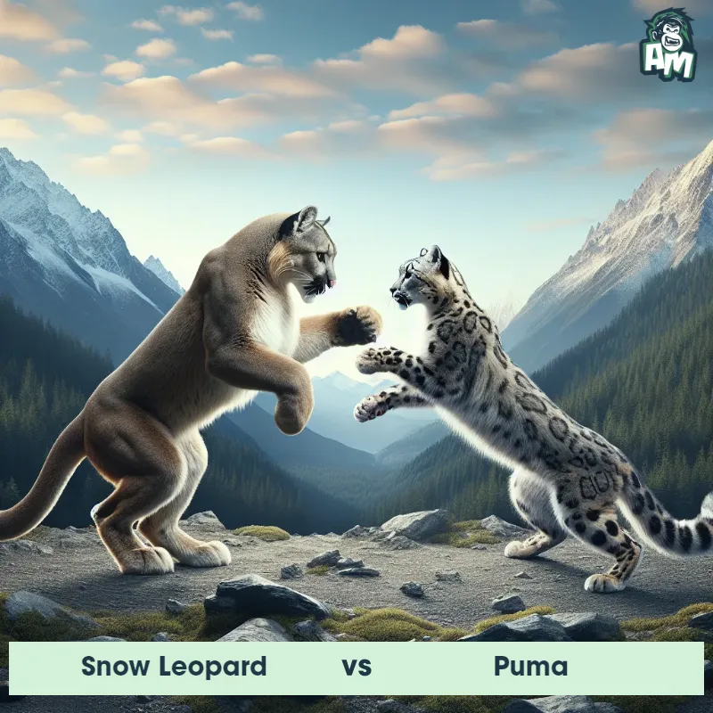 Snow Leopard vs Puma, Dance-off, Puma On The Offense - Animal Matchup