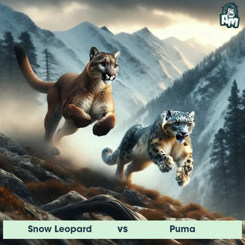 Snow Leopard vs Puma, Race, Puma On The Offense - Animal Matchup