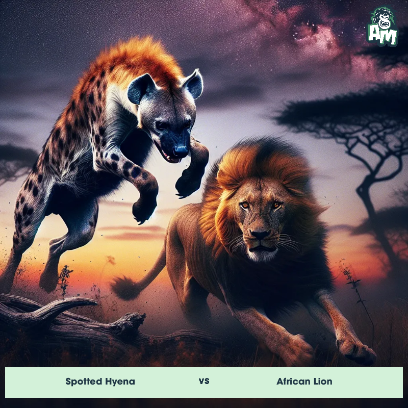 Spotted Hyena vs African Lion, Battle, Spotted Hyena On The Offense - Animal Matchup