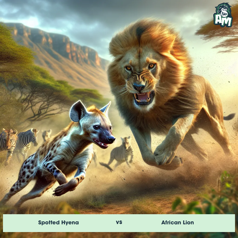 Spotted Hyena vs African Lion, Race, African Lion On The Offense - Animal Matchup