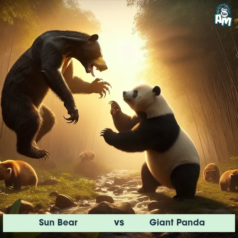 Sun Bear vs Giant Panda, Battle, Giant Panda On The Offense - Animal Matchup