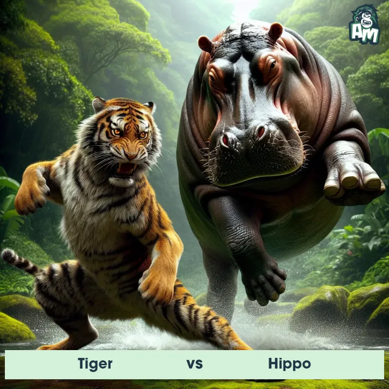 Tiger vs Hippo, Karate, Hippo On The Offense - Animal Matchup