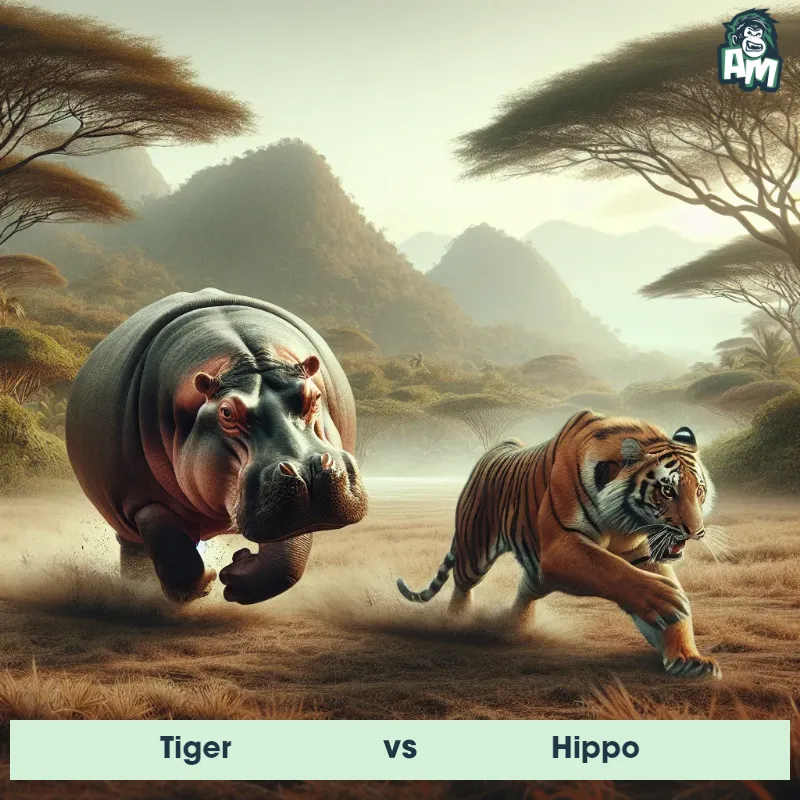 Tiger vs Hippo, Race, Hippo On The Offense - Animal Matchup