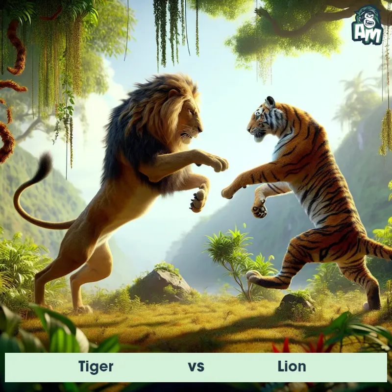 Tiger vs Lion, Dance-off, Lion On The Offense - Animal Matchup
