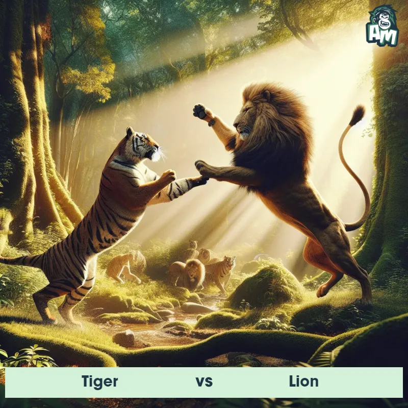 Tiger vs Lion, Karate, Lion On The Offense - Animal Matchup