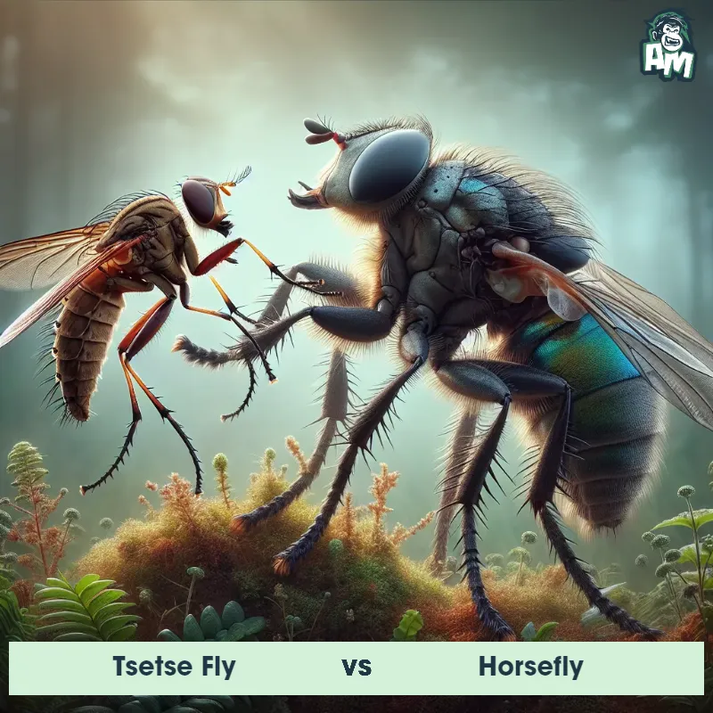Tsetse Fly vs Horsefly, Fight, Tsetse Fly On The Offense - Animal Matchup