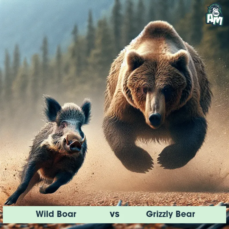 Wild Boar vs Grizzly Bear, Race, Wild Boar On The Offense - Animal Matchup