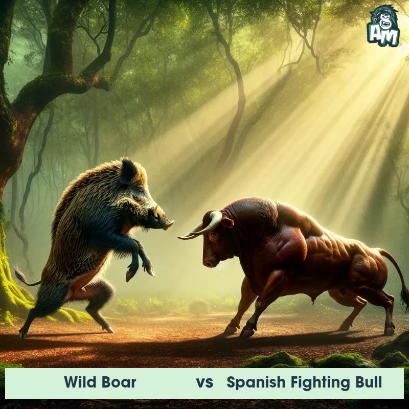 Wild Boar vs Spanish Fighting Bull, Dance-off, Wild Boar On The Offense - Animal Matchup