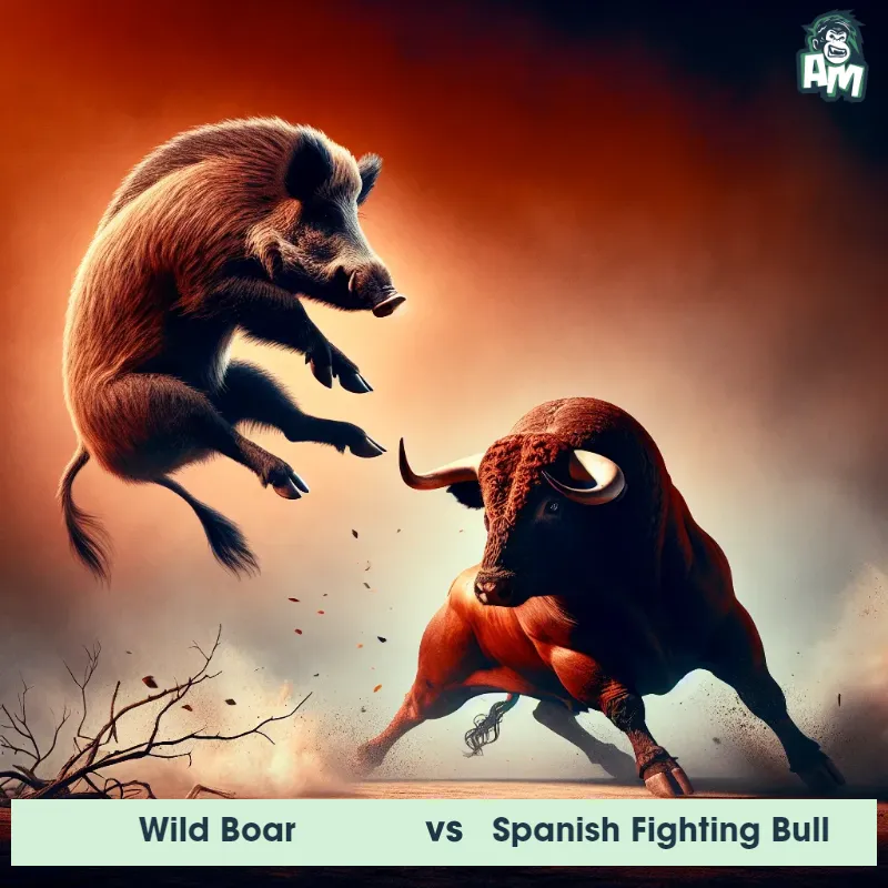 Wild Boar vs Spanish Fighting Bull, Karate, Wild Boar On The Offense - Animal Matchup