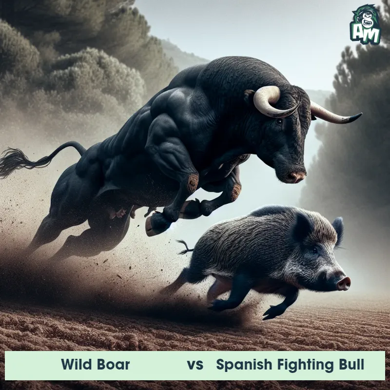 Wild Boar vs Spanish Fighting Bull, Race, Spanish Fighting Bull On The Offense - Animal Matchup