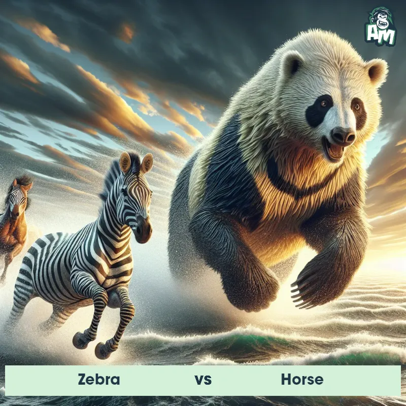 Zebra vs Horse, Race, Zebra On The Offense - Animal Matchup