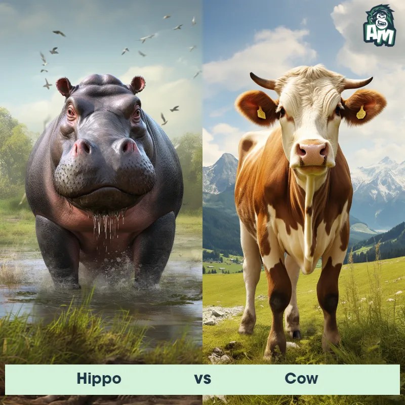 Hippo vs Cow - Animal Matchup
