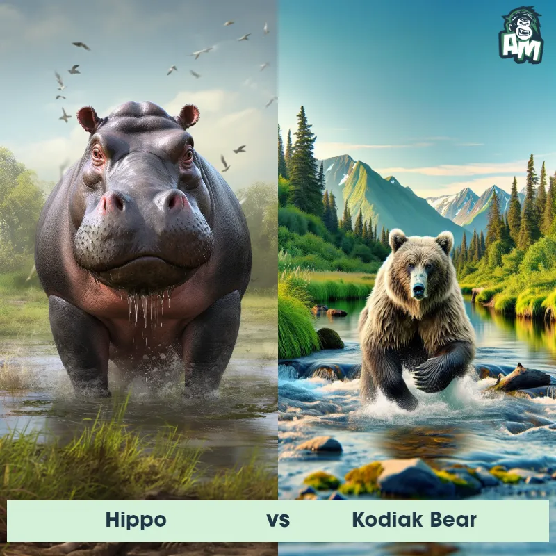 Hippo vs Kodiak Bear - Animal Matchup