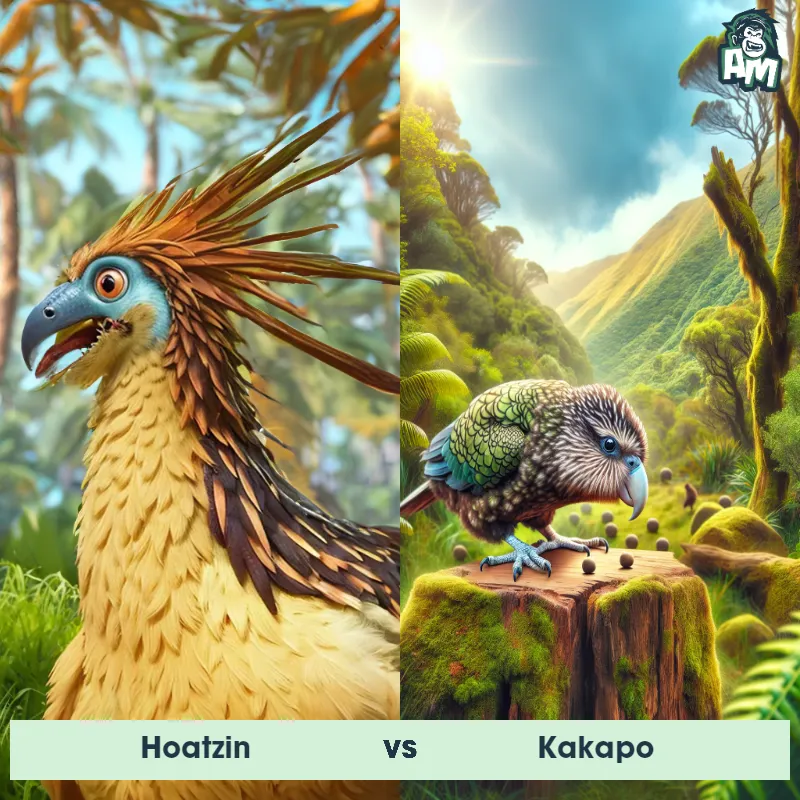 Hoatzin vs Kakapo - Animal Matchup