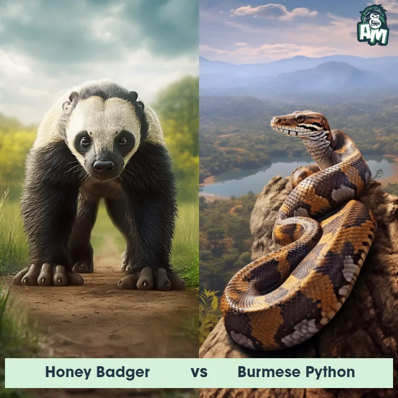 Honey Badger vs Burmese Python - Animal Matchup